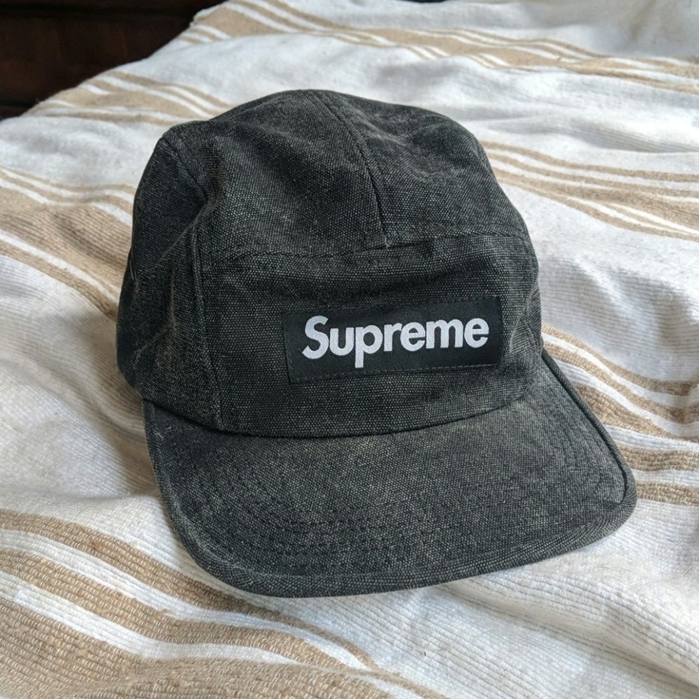 Gray/Black Denim Supreme Cap